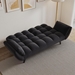 Dramatic 57" Loveseat Sofa Bed - Black Velvet - Solid Wood Frame - CAB1331