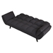 Dramatic 57" Loveseat Sofa Bed - Black Velvet - Solid Wood Frame - CAB1331