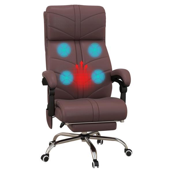 Innovate Executive Massage Office Chair with 4 Vibration - Brown 