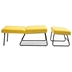 Pavilion Accent Chair with Ottoman - Yellow Velvet - Modern Lazy Lounge