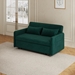 Wantage 54" Sofa pull Out Bed with 2 Pillows - Green Velvet Fabric - Solid Wood Frame - CAB1349