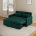 Wantage 54" Sofa pull Out Bed with 2 Pillows - Green Velvet Fabric - Solid Wood Frame - CAB1349