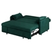 Wantage 54" Sofa pull Out Bed with 2 Pillows - Green Velvet Fabric - Solid Wood Frame - CAB1349