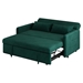 Wantage 54" Sofa pull Out Bed with 2 Pillows - Green Velvet Fabric - Solid Wood Frame - CAB1349