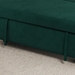 Wantage 54" Sofa pull Out Bed with 2 Pillows - Green Velvet Fabric - Solid Wood Frame - CAB1349