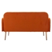 Veltara Loveseat - Orange Velvet - Metal Feet - CAB1359