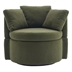 Eccleston Swivel Accent Chair with Storage and Back Cushion - Green