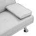 Echelon 67" Loveseat Sofa Bed with Coffee Table - White Leather - Metal Legs - CAB1391