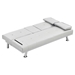 Echelon 67" Loveseat Sofa Bed with Coffee Table - White Leather - Metal Legs - CAB1391