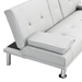 Echelon 67" Loveseat Sofa Bed with Coffee Table - White Leather - Metal Legs - CAB1391