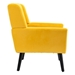 Village Green Accent Chair - Modern Ergonomics - Yellow Velvet - Black Legs - CAB1392