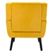 Village Green Accent Chair - Modern Ergonomics - Yellow Velvet - Black Legs - CAB1392