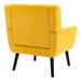 Village Green Accent Chair - Modern Ergonomics - Yellow Velvet - Black Legs - CAB1392