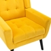 Village Green Accent Chair - Modern Ergonomics - Yellow Velvet - Black Legs - CAB1392