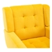 Village Green Accent Chair - Modern Ergonomics - Yellow Velvet - Black Legs - CAB1392