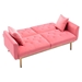 Casa Vita Loveseat Sofa - Peach Velvet Fabric - Metal Feet - CAB1395