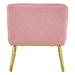 Valtorin Modern Minimalist Pink Plush Fabric Single Person Sofa Chair with Golden Metal Legs - CAB1402