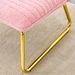 Valtorin Modern Minimalist Pink Plush Fabric Single Person Sofa Chair with Golden Metal Legs - CAB1402