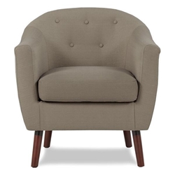 Kaidair Accent Chair - Textured Beige - Espresso Finish Legs 