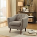 Kaidair Accent Chair - Textured Beige - Espresso Finish Legs - CAB1412