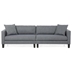 Merebrook 101 3-Seater Sofa - Charcoal - Wooden Legs