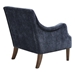 Palm Springs Accent Chair - Button Tufted - Navy - Dark Coffee Finish Legs - CAB1415