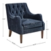 Palm Springs Accent Chair - Button Tufted - Navy - Dark Coffee Finish Legs - CAB1415