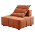 Kirkstall Modular Sectional Armless Chair with Removable Back Cushion - Caramel