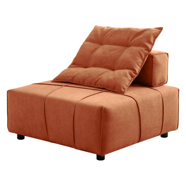 Kirkstall Modular Sectional Armless Chair with Removable Back Cushion - Caramel 