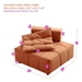 Kirkstall Modular Sectional Armless Chair with Removable Back Cushion - Caramel - CAB1423