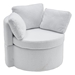 Eccleston Swivel Accent Chair with Storage and Back Cushion - Ivory - CAB1428