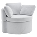 Eccleston Swivel Accent Chair with Storage and Back Cushion - Ivory - CAB1428