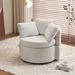 Eccleston Swivel Accent Chair with Storage and Back Cushion - Ivory - CAB1428