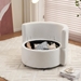 Eccleston Swivel Accent Chair with Storage and Back Cushion - Ivory - CAB1428