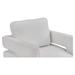 Glimmera Swivel Accent Chair - White Teddy Fabric - Gold Finish Legs - CAB1438