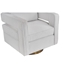 Glimmera Swivel Accent Chair - White Teddy Fabric - Gold Finish Legs - CAB1438