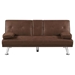 Luminaira 66" Foldable Sofa Bed with Cup Holder - Coffee Bronzing Suede - CAB1445