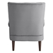 Jorda Accent Chair - Dark Gray Velvet - Solid Wood Frame - Dark Brown Legs - CAB1460