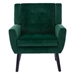 Village Green Accent Chair - Modern Ergonomics - Retro Green Velvet - Black Legs - CAB1463