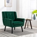 Village Green Accent Chair - Modern Ergonomics - Retro Green Velvet - Black Legs - CAB1463