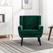 Village Green Accent Chair - Modern Ergonomics - Retro Green Velvet - Black Legs - CAB1463