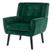 Village Green Accent Chair - Modern Ergonomics - Retro Green Velvet - Black Legs - CAB1463