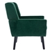 Village Green Accent Chair - Modern Ergonomics - Retro Green Velvet - Black Legs - CAB1463