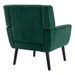 Village Green Accent Chair - Modern Ergonomics - Retro Green Velvet - Black Legs - CAB1463