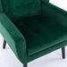 Village Green Accent Chair - Modern Ergonomics - Retro Green Velvet - Black Legs - CAB1463