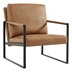 Maverick Accent Arm Chair - Camel Tech Cloth - Black Metal Frame