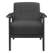 Prismatica Accent Chair - Dark Gray Textured Fabric - Antique Gray Finish Frame - CAB1468