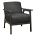 Prismatica Accent Chair - Dark Gray Textured Fabric - Antique Gray Finish Frame - CAB1468