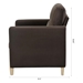 Hedgerow Sofa Chair For Living Room - Brown Fabric - Rubberwood Legs - CAB1476