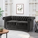 Avalon Loveseat - Black Velvet - Birch Wood Legs - CAB1483